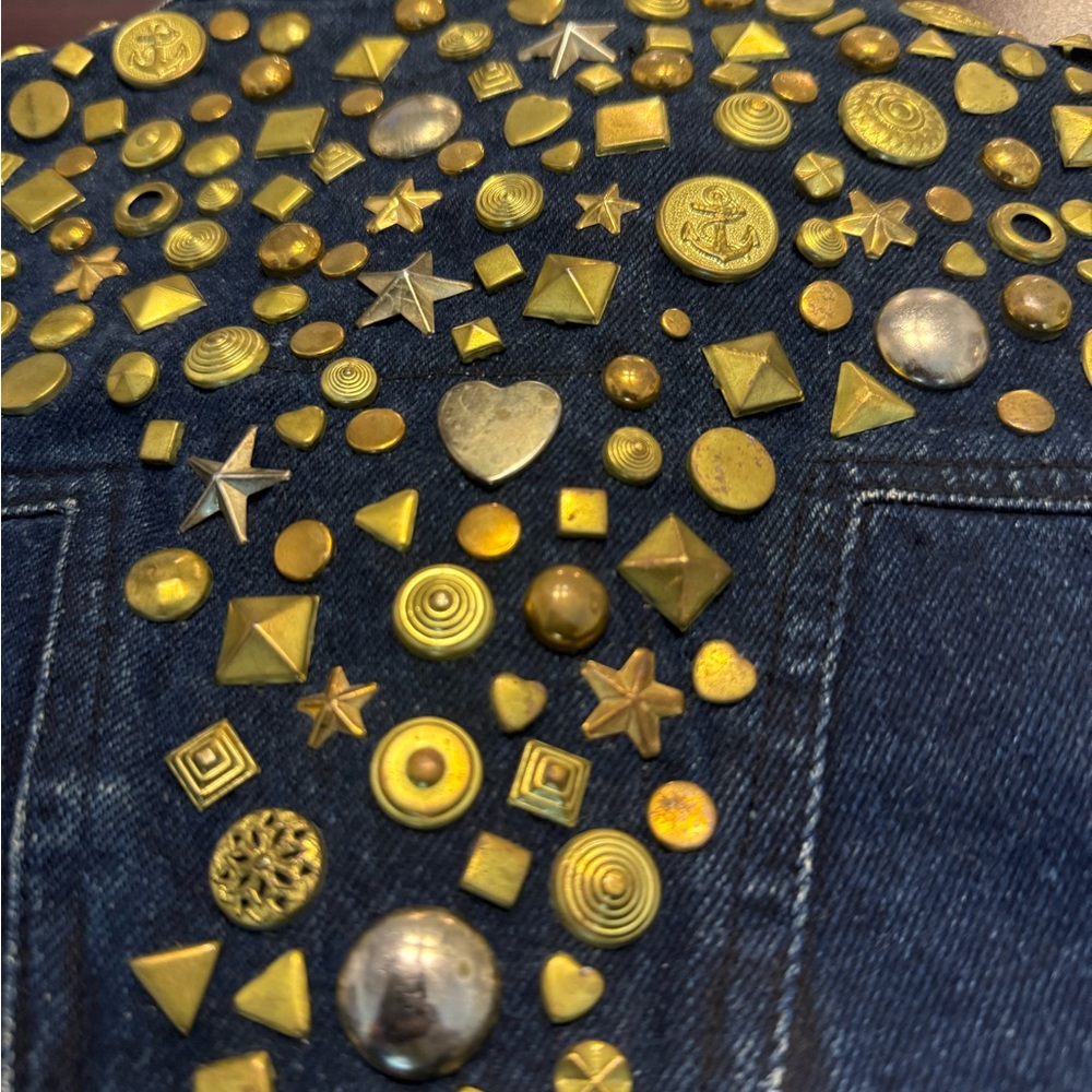 1980s Vintage Bon Jour Denim Cropped Jacket size Medium - Picture 3 of 11